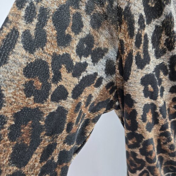 Tahari Arthur S. Levine Animal Print Built in Belt Midi Dress 6 petite - Picture 5 of 9